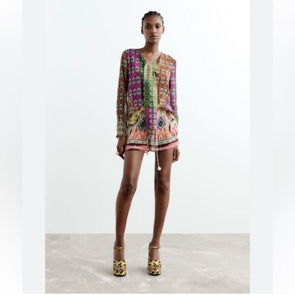 Zara Bohemian Print Top - Picture 13 of 13